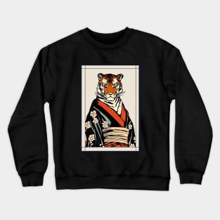 Royal tiger Japanese with kimono vintage Crewneck Sweatshirt